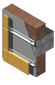 Cистема креплений для керамики серии Bersal Profile to the wall S.R.